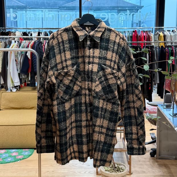 페이스 커넥션 브라운 플란넬 울 자켓 