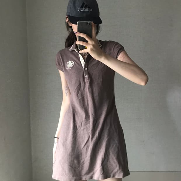 티니위니 브라운 반팔원피스