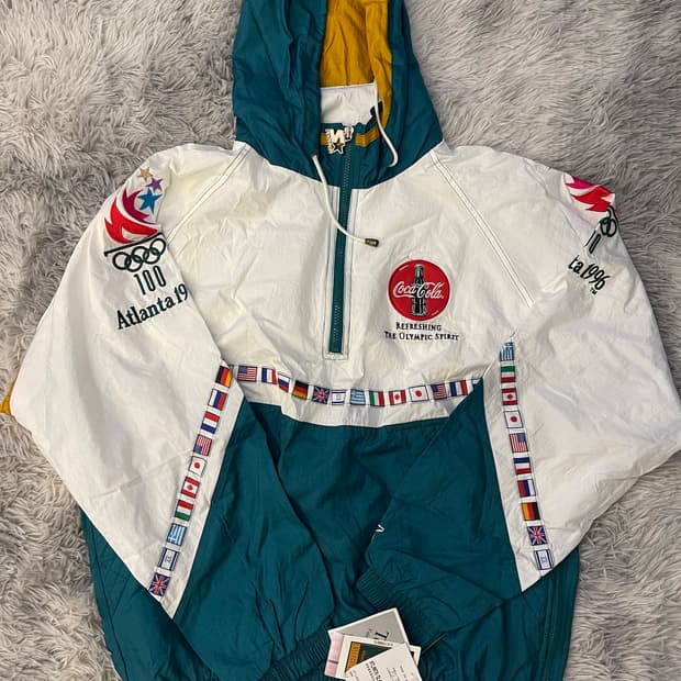 스타터 코카콜라 레어 아틀란타 올림픽 바람막이 아노락 L 데드스탁