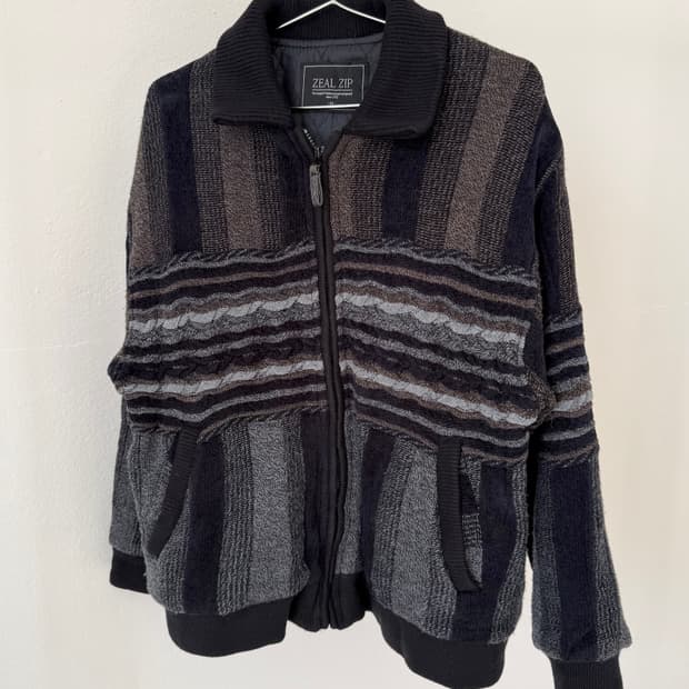 Zeal zip 누빔 자켓