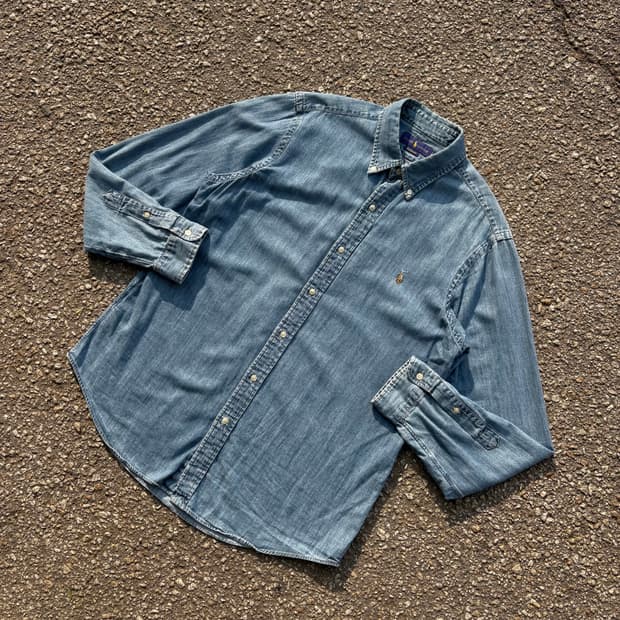 폴로 랄프로렌 샴브레이 신형 셔츠 L