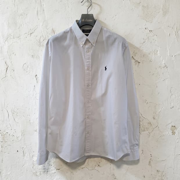 폴로 랄프로렌 화이트 슬림핏 셔츠 L