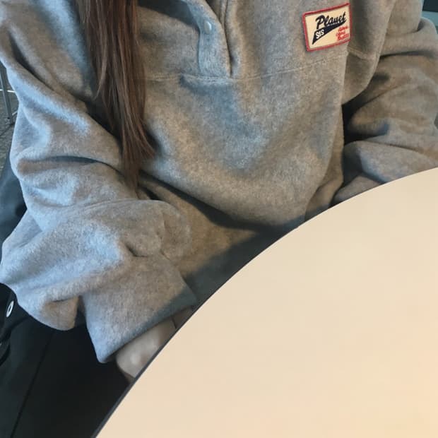 아워캐비넷 gart button fleece 플리스 맨투맨