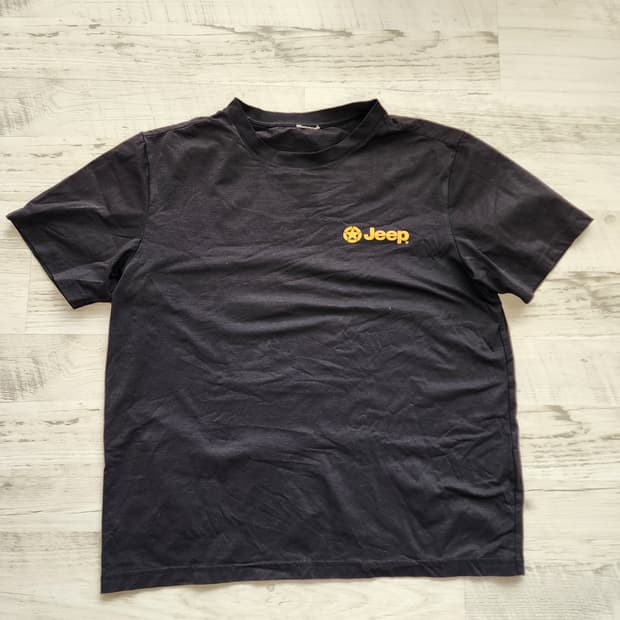 JEEP 지프 블랙 반팔 티셔츠 팜. XL(100~105)사이즈 검정 티