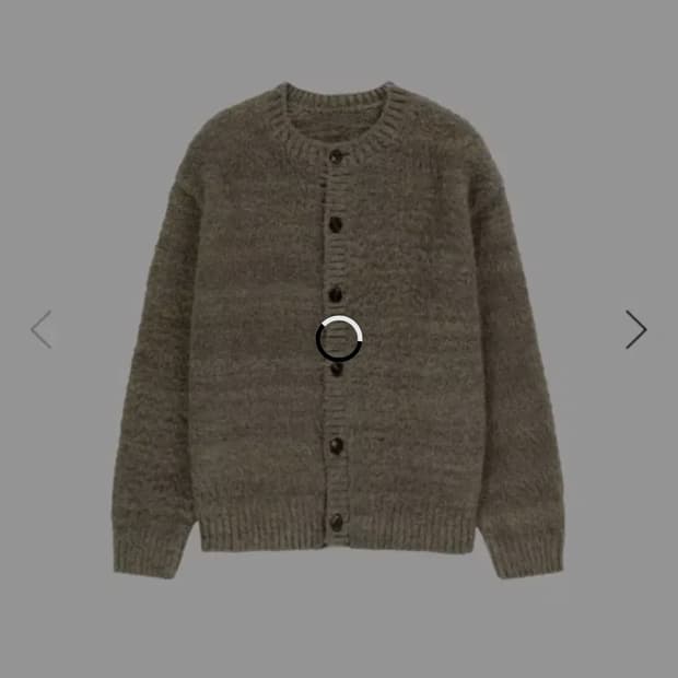 벨리에 브러시드 탐 가디건 스모크 베이지 105