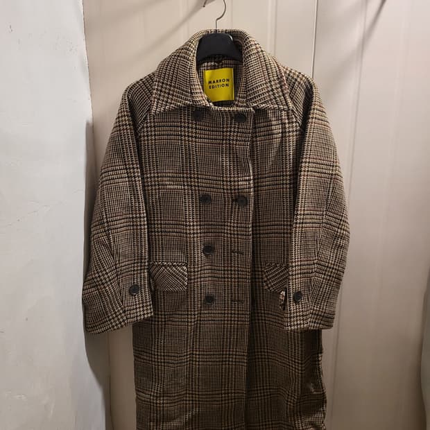 마론에디션 체크 코트