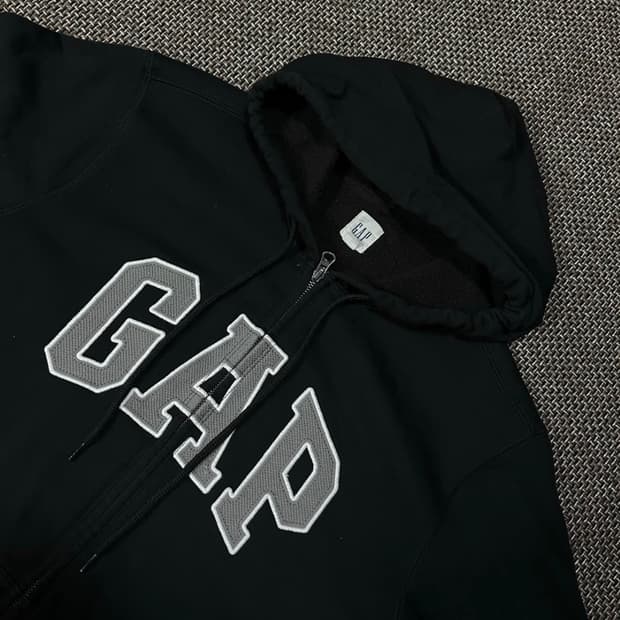 GAP 갭 검정 후드집업 L