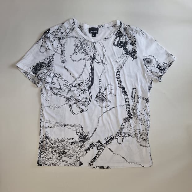 저스트까발리 프린팅 반팔티셔츠