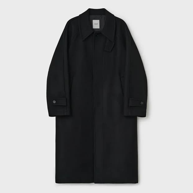 벨리에 22f/w 맥시 멜톤 울 발마칸 코트_블랙