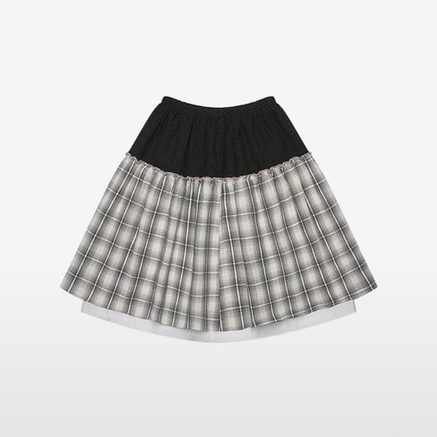 시오서울 체크 스커트 OAA CHECK SHIRRING SKIRT