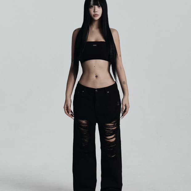 Odor Black damage jean