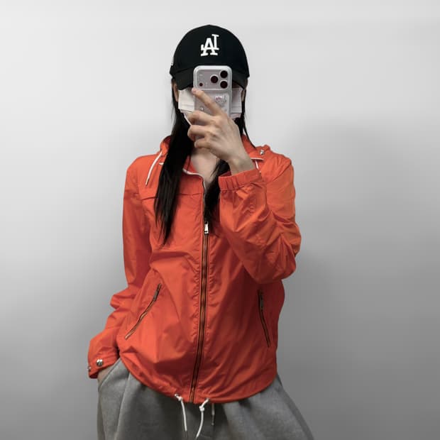 폴로 랄프로렌 와펜 패치 로고 패커블 나일론 바람막이 자켓