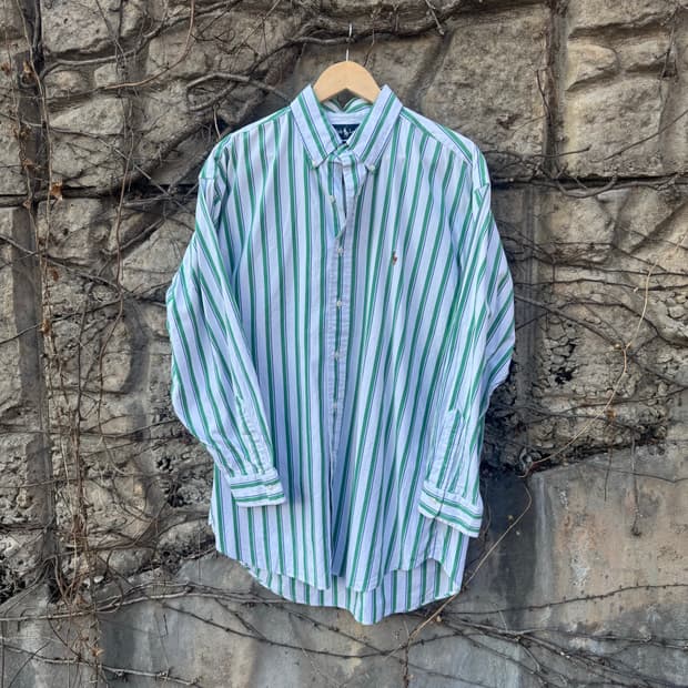 90s 폴로 랄프로렌 빈티지 blaire 루즈핏 스트라이프 셔츠