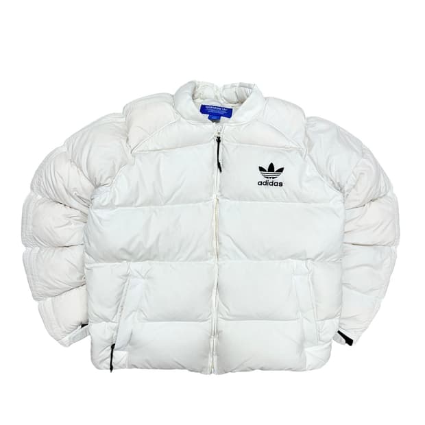 아디다스 우먼스 화이트 파이어버드 패딩(90)