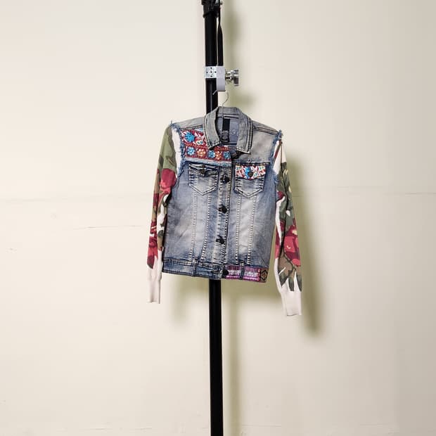 Desigual 데님 패치워크 청자켓