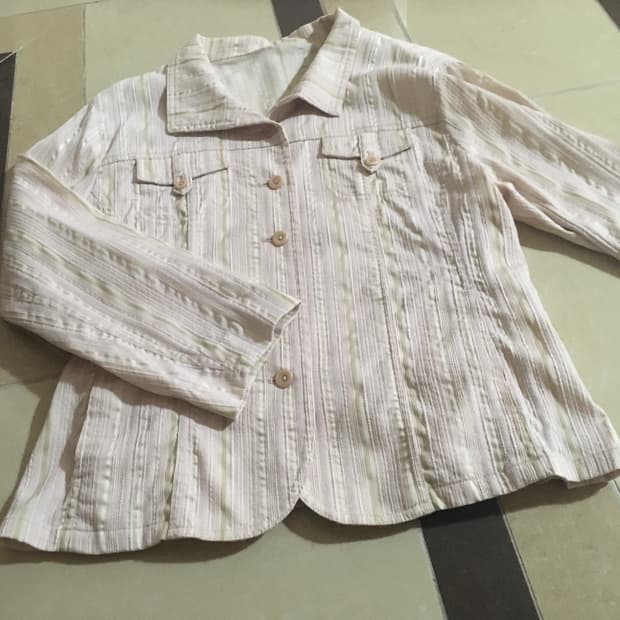  FROHLICH_ stripe embroidered shirt