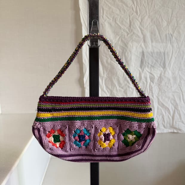 Hand made 뜨개 미니 토트백