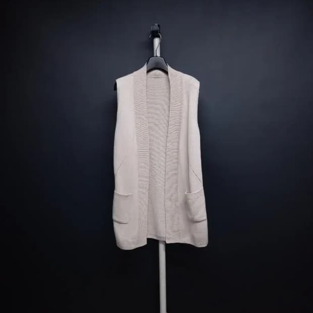 새 SJ WANI 캐시미어블랜 롱 니트 베스트 55