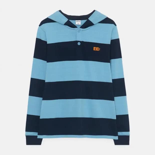 [엔조블루스] 퍼키 스트라이프 후디 Lst (Navy)