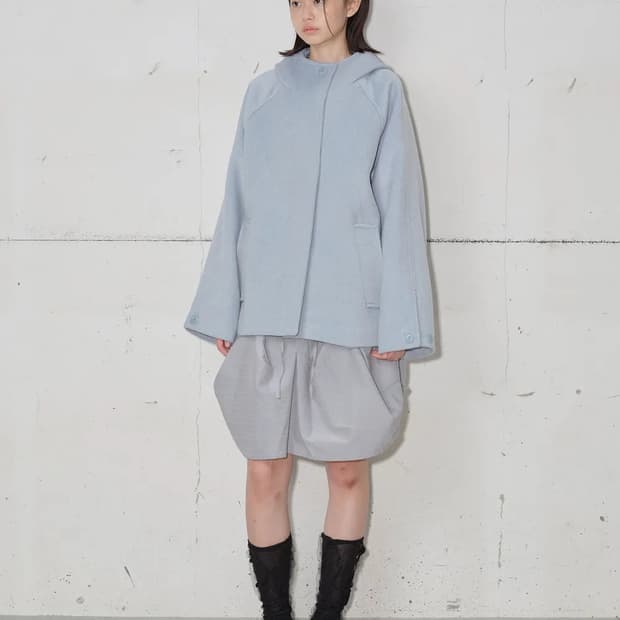 타입서비스 후디드 하프 코트 스카이블루 Hooded Half Coat
