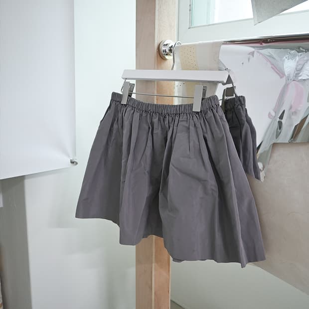 Miu Miu - Flared Mini Skirt in Grey