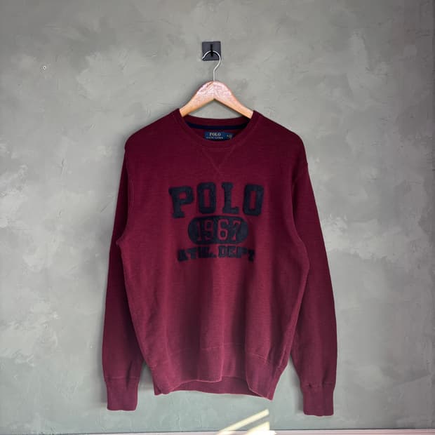 폴로 랄프로렌 빅로고 니트 버건디