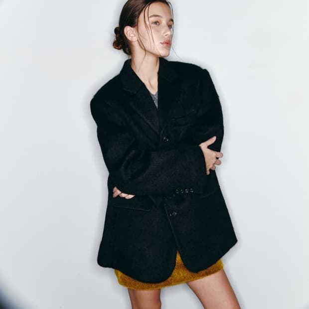 아수라 모헤어 자켓 블랙