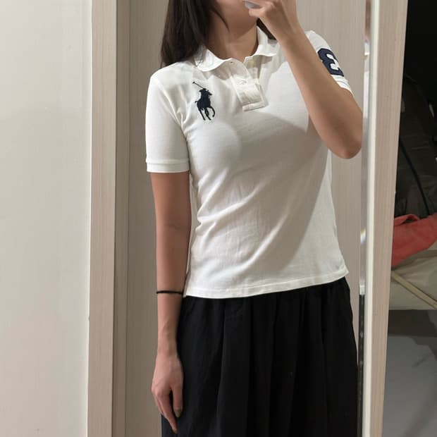 폴로 랄프로렌 여성 빅포니 반팔 카라티 네이비포니
