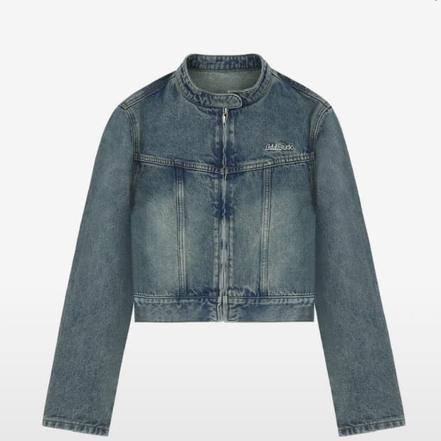 오드스튜디오 바이커 데님자켓 (S)