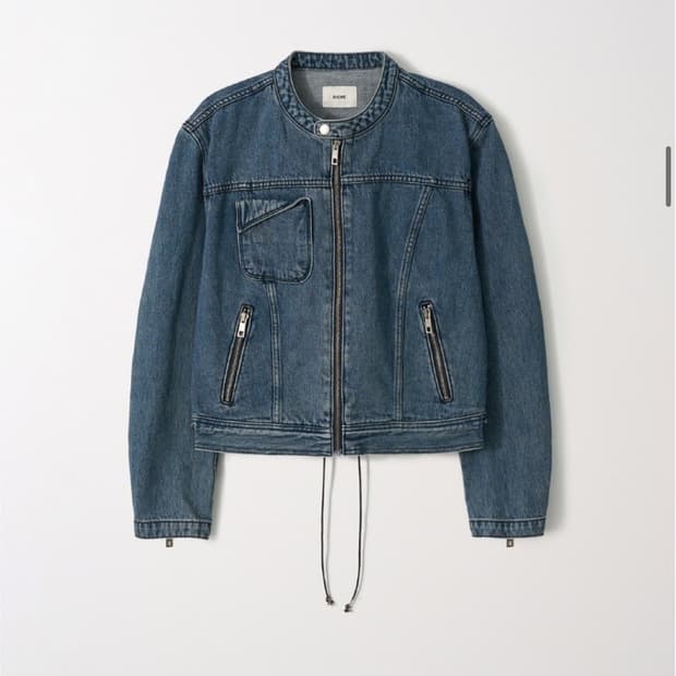 리임 크롭 데님자켓