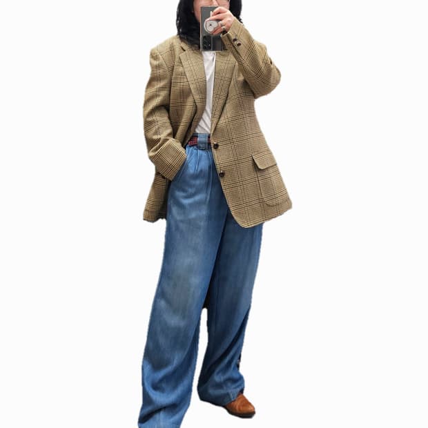 Rocky Rabbit 핀턱 데님 슬랙스