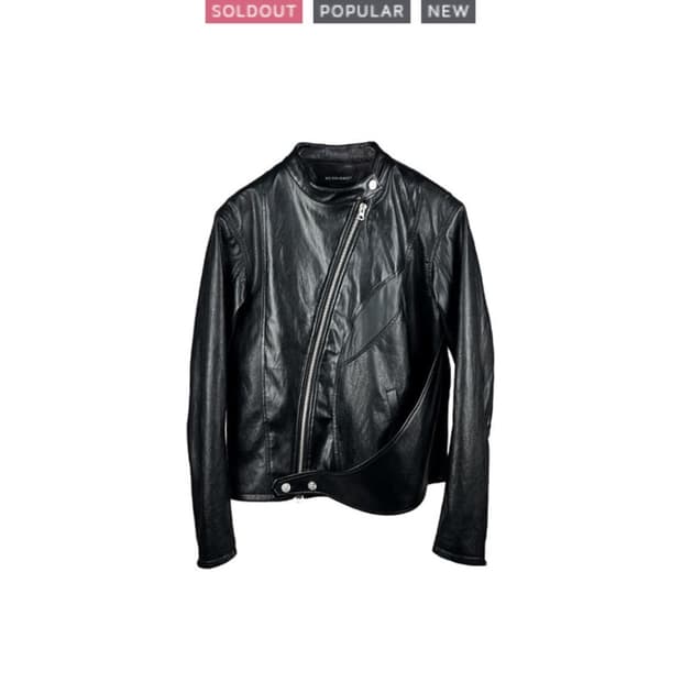 써저리 커브드 라이더자켓