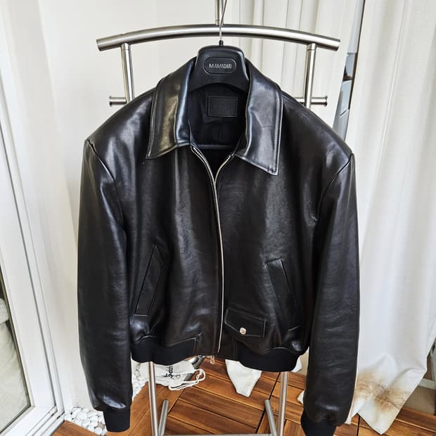 세비지 싱글레더 봄버자켓 L사이즈