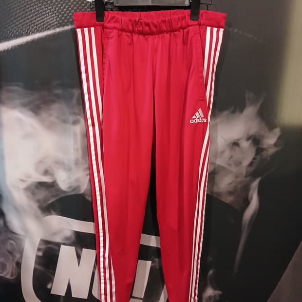 아디다스 삼선 트레이닝 바지 레드
