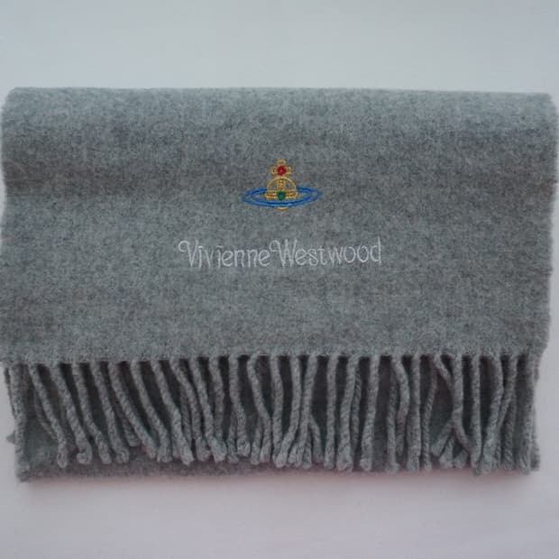비비안웨스트우드 울 머플러-그레이