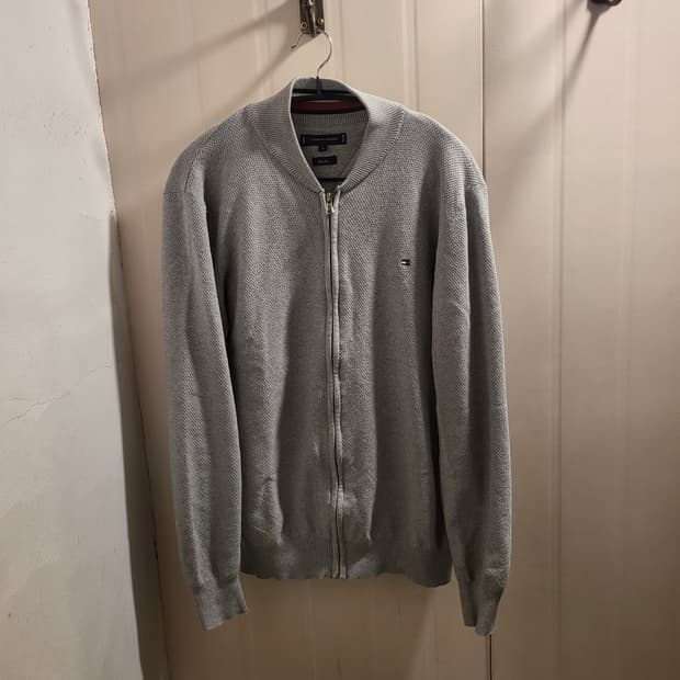 [L]타미힐피거 그레이 니트 집업