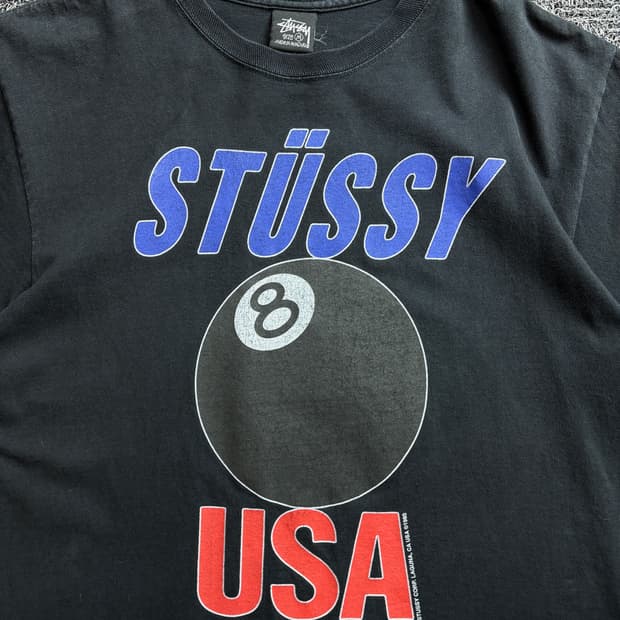스투시 USA 8볼 피그먼트 다이드 티셔츠 2780