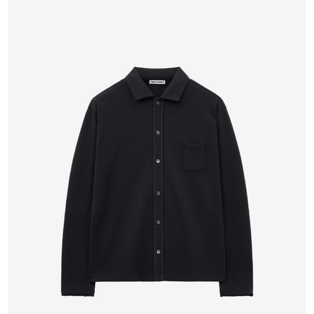 인사일런스 버튼다운저지셔츠 블랙 L