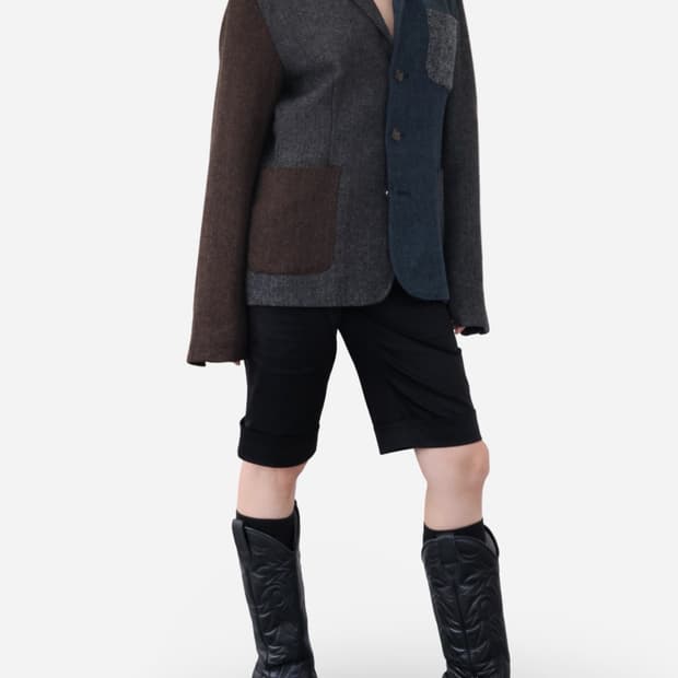 Naval Harris Tweed Patchwork Jacket