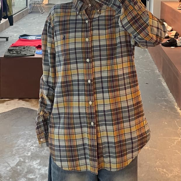 폴로랄프로렌 포니로고 신형 플레이드 체크 셔츠 H2412