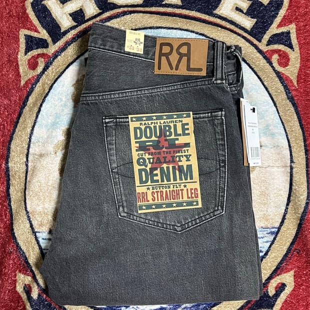 RRL 스트레이트핏 더스티블랙 데님