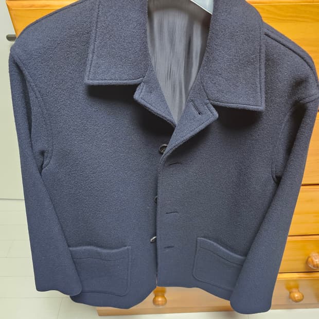 sew 스테디에브리웨어 울 하프 코트 네이비 3사이즈