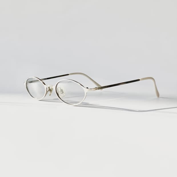 [픽키-487] 실버 틴 컬러 미니멀 메탈 오벌 안경 경량 미니멀