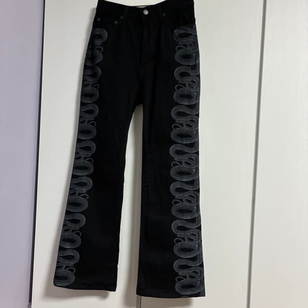 히스테릭글래머 스네이크진 부츠컷