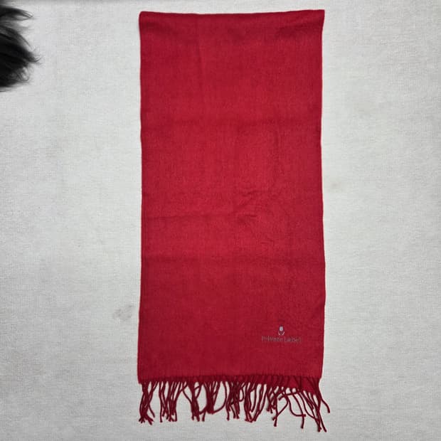 Private Label 프라이빗 라벨 레드 머플러