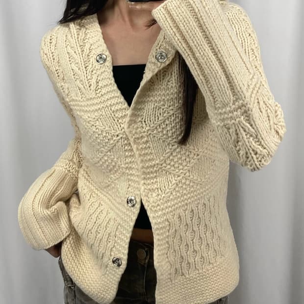 아메리칸이글 후드 케이블 니트 가디건