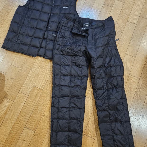 그라미치 타이온 패딩 바지,베스트 다운 셋업 팬츠 조끼