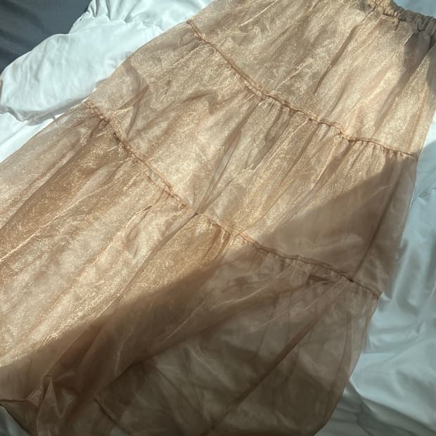 vintage organza layered skirt 