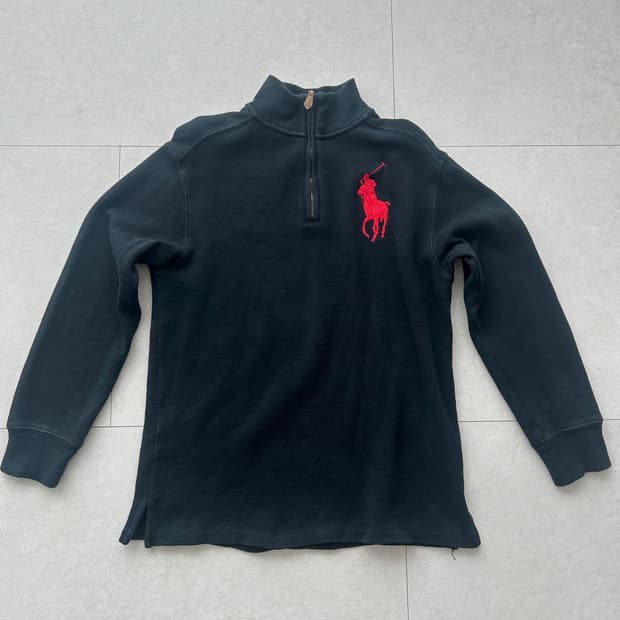 폴로 빅포니 니트 반집업