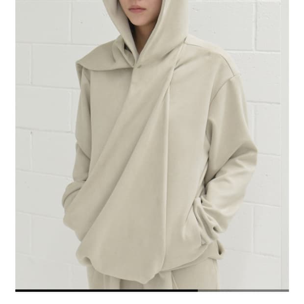 [tiles] muffler hoodie (grey)